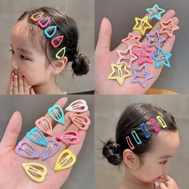 Kẹp Tóc Trẻ Em, Kẹp BB Bé Gái Nhỏ Kẹp Tóc Mái, Phụ Kiện Tóc, Kẹp Tóc Nhỏ Trái Tim Và Ngôi Sao, Thích Hợp Cho Bé Gái, Có 1200 + Đơn Hàng Trong Một Tuần
