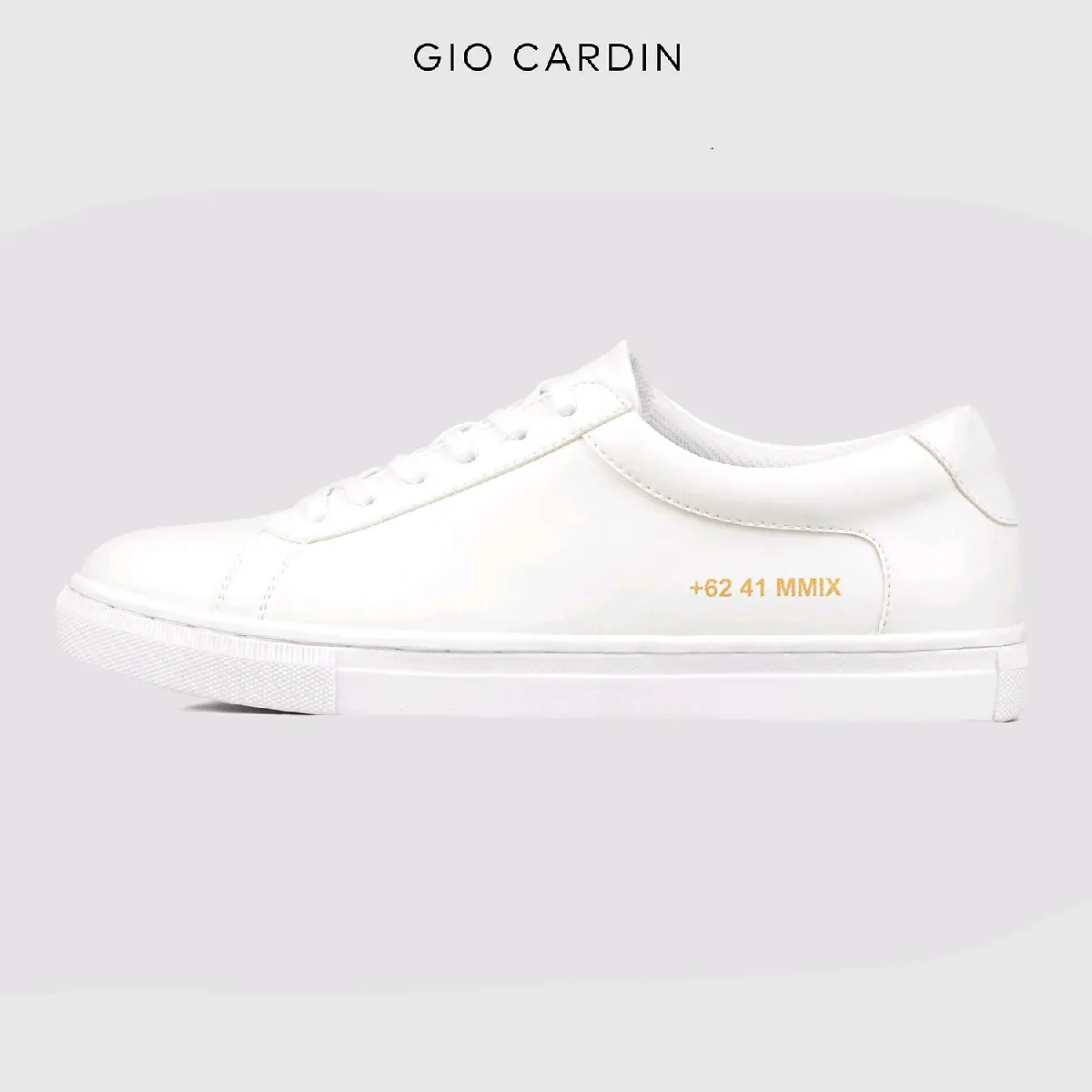 GIO CARDIN - Sepatu Sneakers Pria LAH-01 Triple White Casual Shoes