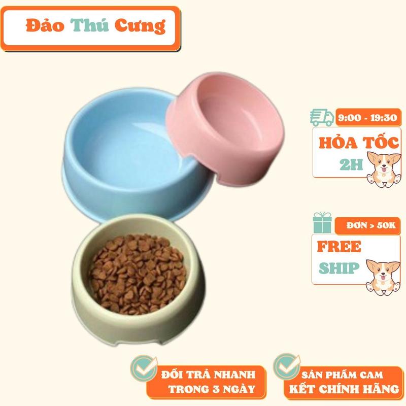 Bát nhựa đôi - Ăn, Uống tự động cấp nước cho chó mèo, thú cưng 2