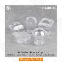 Gambar Cup Puding Wadah Agar Jelly Gelas Plastik Dessert Cup Kotak Bulat | PC - PC B170 dari Box Are Us Kota Bandung 3 Tokopedia
