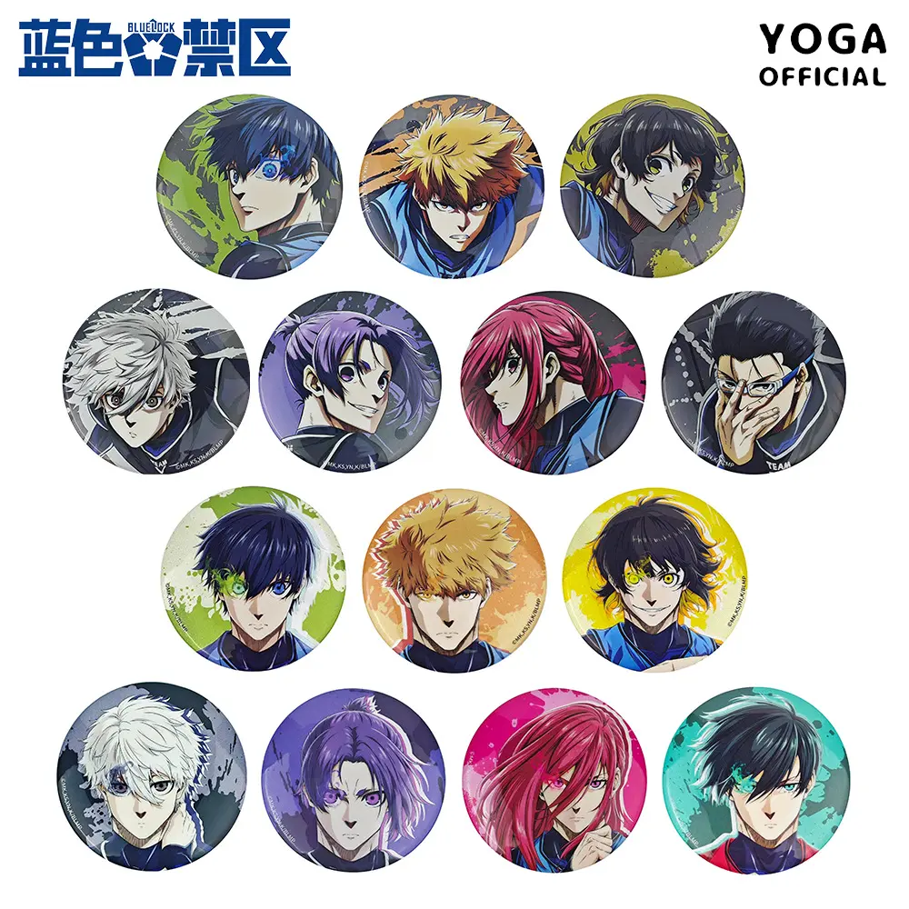 Official Blue Prison Nagi Badge Popular Cartoon Blue Prison Blue Lock Tinplate Badge Blind Box Guzi Merchandise