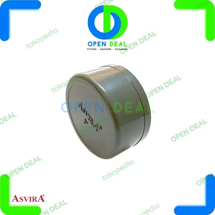 Dop D 2" ASVIRA Polos / Cap D 2 Inch PVC ASVIRA / Tutup Pipa polos