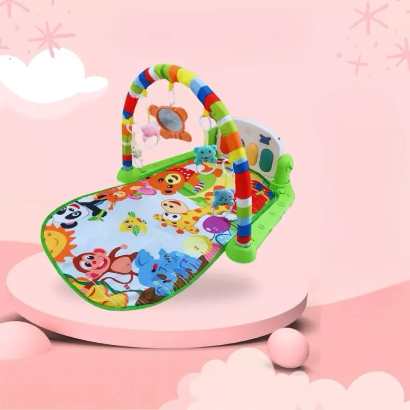 [Tặng Kèm Pin] Thảm Nhạc Piano Có Kèm Đèn Giúp Bé Nằm Chơi Nhạc Hình Thú Ngộ Nghĩnh