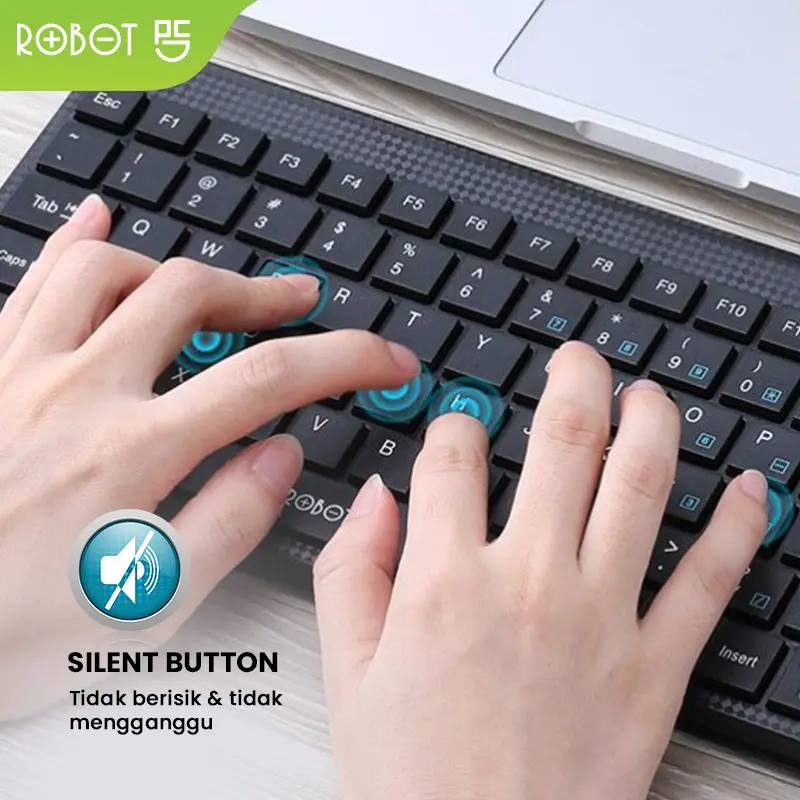 ROBOT Portable Mini Wired Keyboard RK10 Ultra-Thin - Garansi Resmi 1 Tahun (RK10) [ BISA COD ] 4