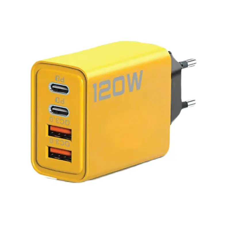 Củ sạc nhanh 4 cổng, 120W: 2 cổng Type C + 2 cổng USB – Tặng cáp sạc nhanh 4 in 1. Cốc sạc nhanh 120W, Phụ kiện điện thoại 3