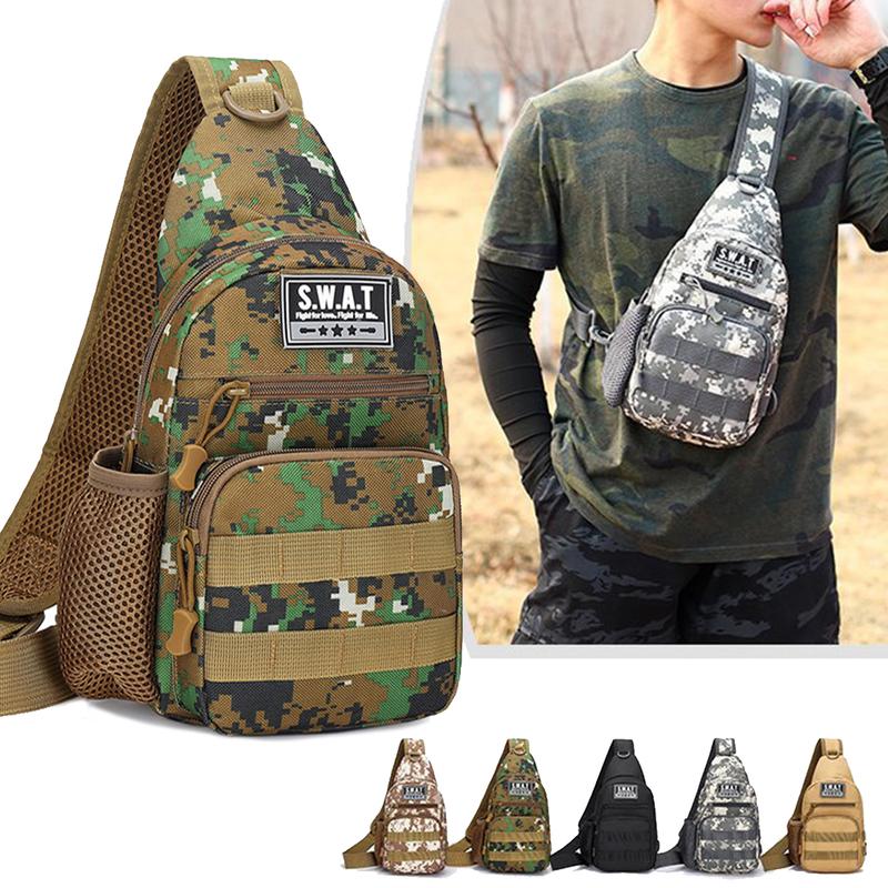 Túi Đeo Ngực Chiến Thuật Thiết Kế Rằn Ri Dành Cho Nam Giới Ba Lô Đeo Vai Túi Đeo Hông Thể Thao Daypack Ba Lô Đeo Chéo Thích Hợp Cho Du Lịch Thể Thao Chạy Bộ Đi Bộ Đường Dài