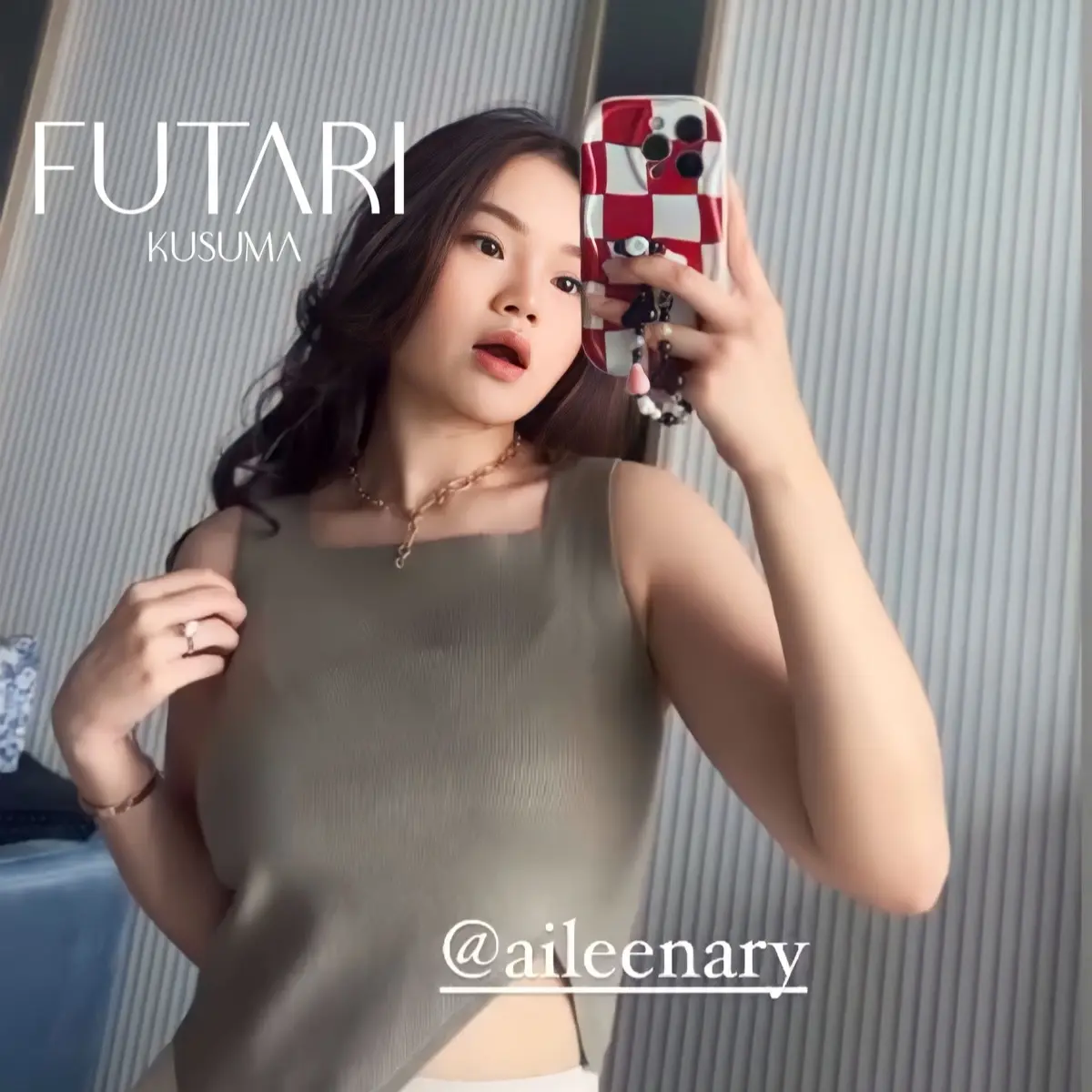 [ FUTARI KUSUMA CHOICE ] Top Knit Super Soft Asimetri