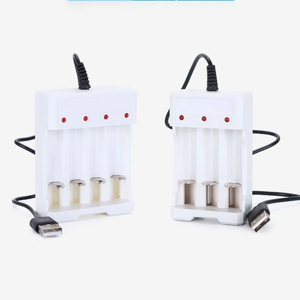 Bộ sạc nhanh, cho pin AA và AAA, có thể sạc lại, hỗ trợ USB và Nicd, sạc nhanh