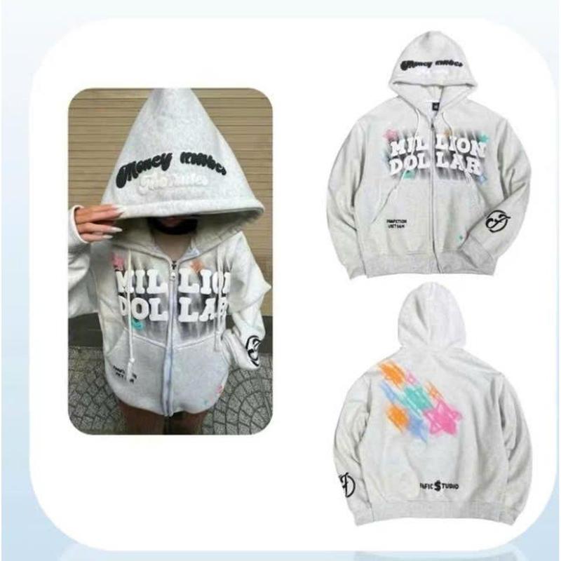 Áo Khoác Hoodie Nam Nữ Nỉ Bông In Boxy Millon Dollar 3D Siêu HOT HIT - Men's Jacket - Menswear Có Túi - Dài Tay