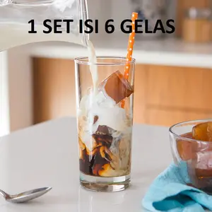 CITINOVA SWISS - 1 SET ISI 6 GELAS 250ml / GELAS KACA / GELAS MINUM / GELAS JUS / GELAS SUSU