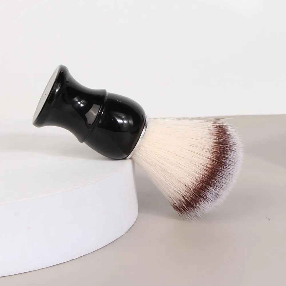 Men's Beard Brush, Soft Bristles Beard Shaving Brush with ABS Plastic Handle, Household Foaming Brush for Beard Cleansing, Barber Shop Supplies
