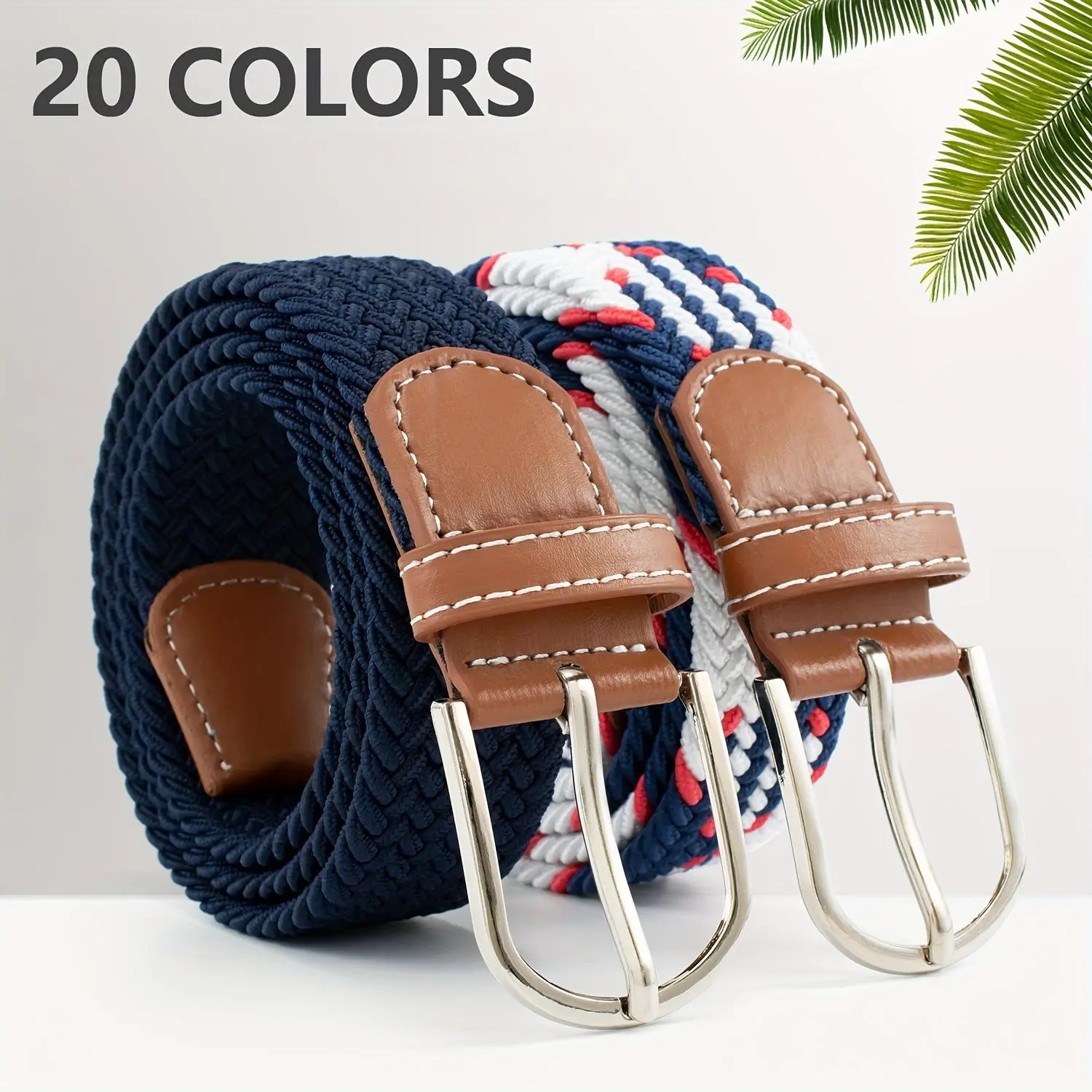 Men's Canvas Belt, Elastic Belt, Sports Golf Belt, ideal choice for gifts