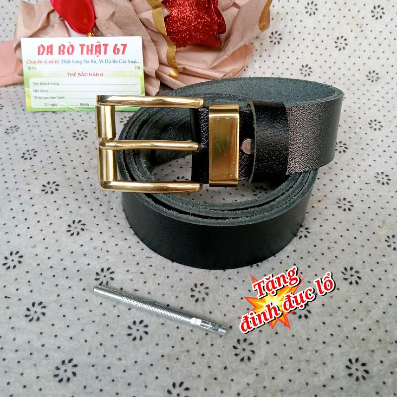 Thắt lưng Da Bò thật 1 lớp khóa Đồng { 013 } Giá Tốt ( T.ặng đinh đục lổ ) Nam 5