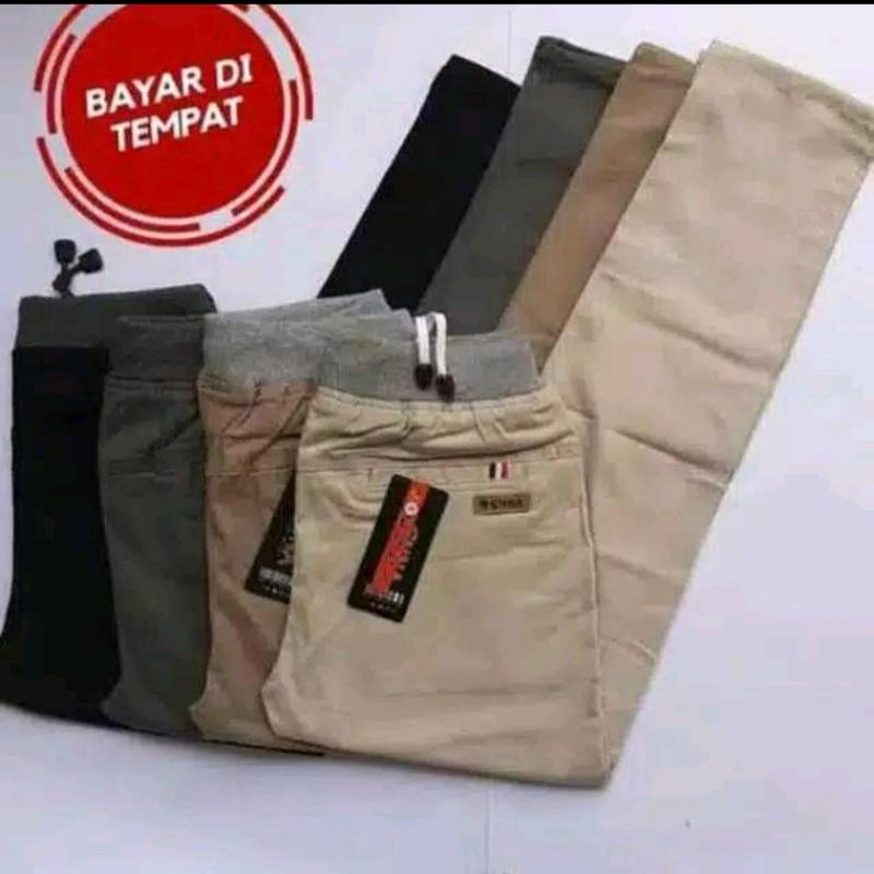 Celana Panjang Anak Chino Katun 5-16 tahun Katun Slim-fitting Fashion Fashion 0