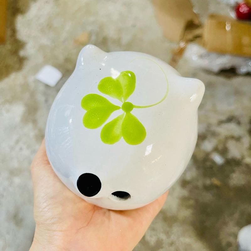 Ống heo 11x9cm MINI LỖ TRÒN Ống Tiết Kiệm Đựng Tiền-Vẽ Thủ Công