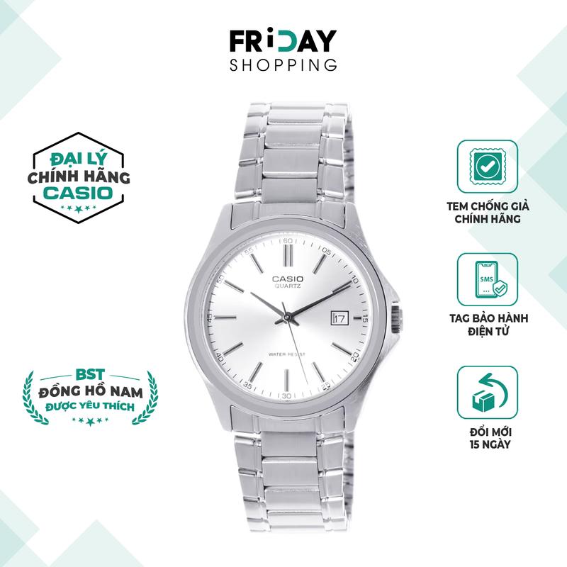 Đồng Hồ Nam Casio Watch MTP-1183A-7ADF Mặt Tròn Dây Kim Loại Bền Bỉ Đeo Tay Chống Nước 3ATM Chính Hãng