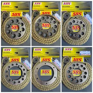 Gear Gir Set SSS Original 428SB Jupiter Mx Rxking Cb150R FizR VegaR Satria Fu150 Smash Shogun Lumba Satria 2Tak Megapro Sonic Tiger Verza GL GTR  Ninja Vixion150 Mxking R15V2 Astrea Grand Win Karisma Revo SupraX125 R15V3 Xsr Crf150 KLX GSX Rantai SSS SB
