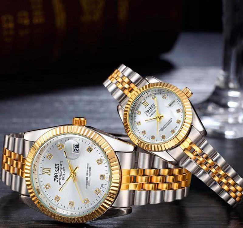  Đồng Hồ Nam Nữ Chính hãng FNGEEN Cặp Đôi Dây Kim Loại Đẹp Cao Cấp Kiểu Dáng Thời Trang Đẹp Giá Rẻ 