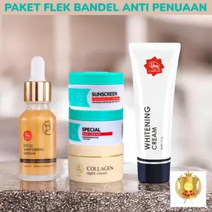 VIVA PAKET BLUNDING PERAWATAN WAJAH WHITENING COLLAGEN PUMPLY FLEK BANDEL ANTI PENUAAN DINI ISI 5PCS