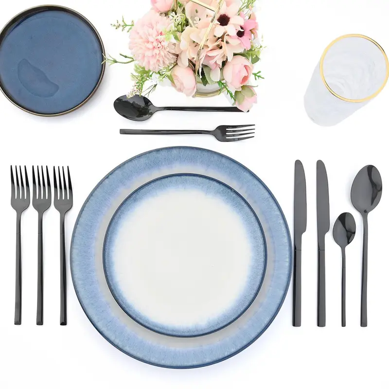 Stainless Steel Cutlery Set (24pcs/set), Including Knives, Forks & Spoons, Tableware Set for Home Kitchen Dining Room, Utensils, Kitchenware 3