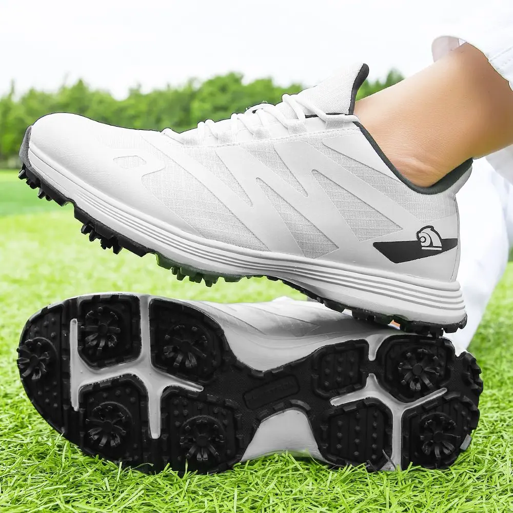 New Men's Golf Shoes Lightweight Breathable Wear-resistant Low-top Waterproof Casual Sports Shoes Non-slip Removable Spikes XZ25053