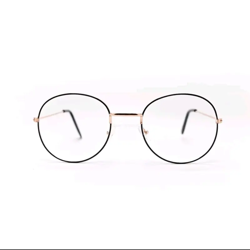 Kacamata Minus Antiradiasi Frame Titanium Bulat/ kacamata Rabun Jauh Perempuan Eyewear Plastik daily 2