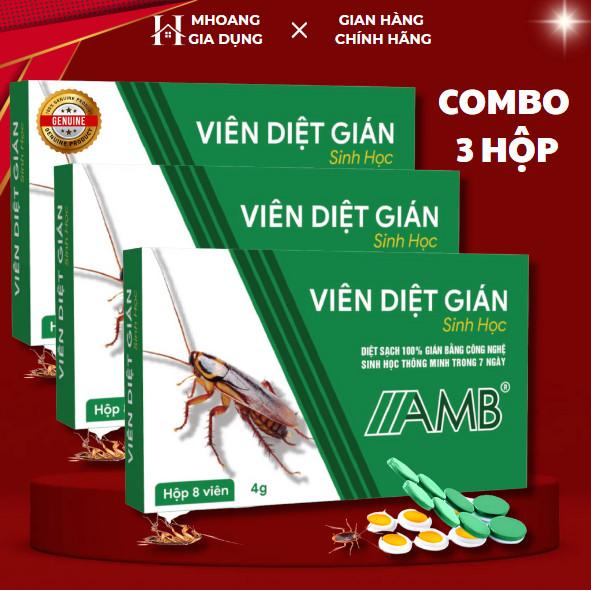 [COMBO 3hộp] Viên diệt gián sinh học AMB  diệt tận gốc tất cả các loại gián, hiệu quả, an toàn