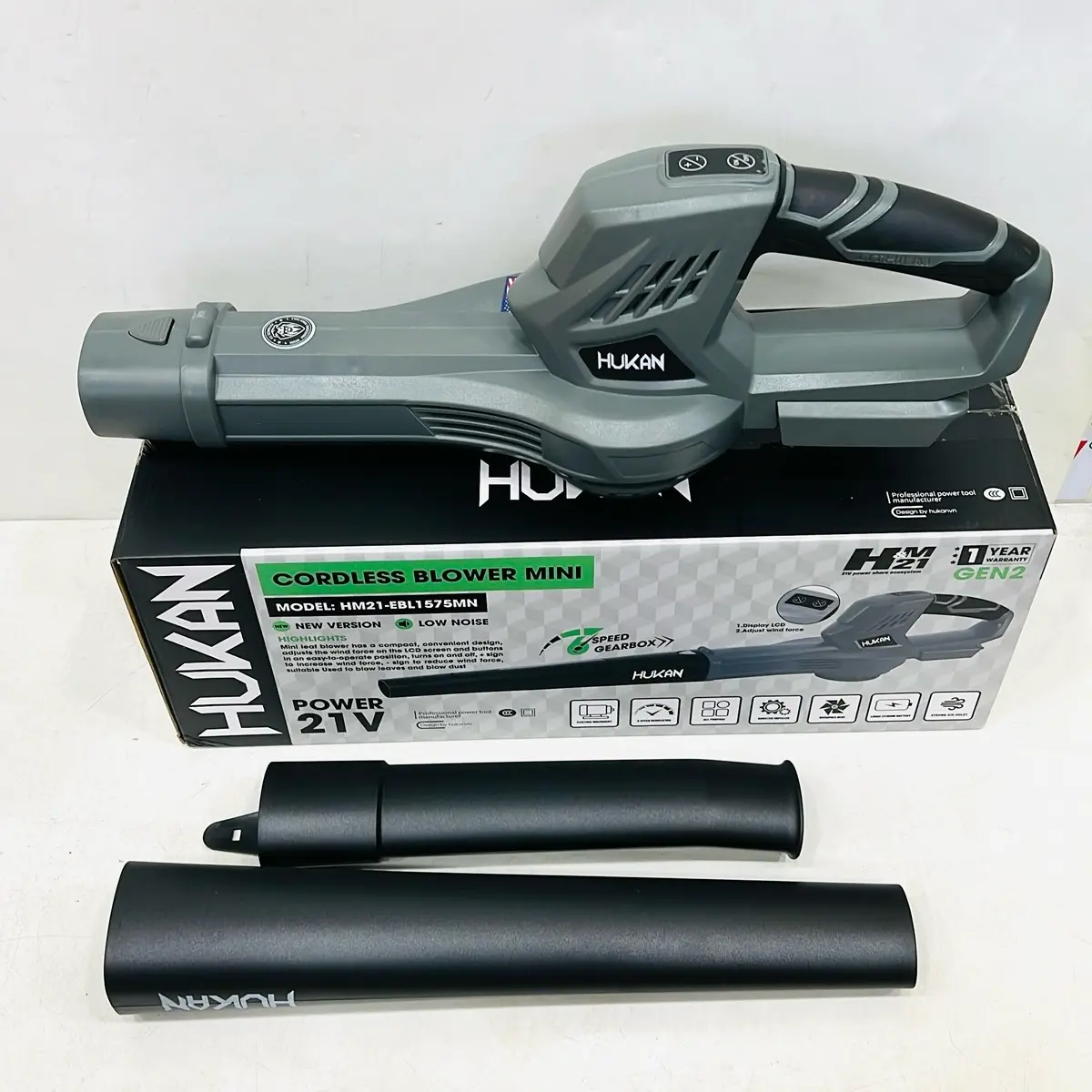 Thân Máy Thổi Bụi Dùng Pin HUKAN, HM21-EBL1575MN, Hệ Pin M21, Chân Pin Phổ Thông, Thổi Bụi, Thổi Lá, Vệ Sinh Nhà Cửa, Thỏi Bay Các Bụi Bẩn, Rác Thải Nhanh Chóng, Không Cần Tốn Nhiều Công Sức, Bảo Hành 12 Tháng