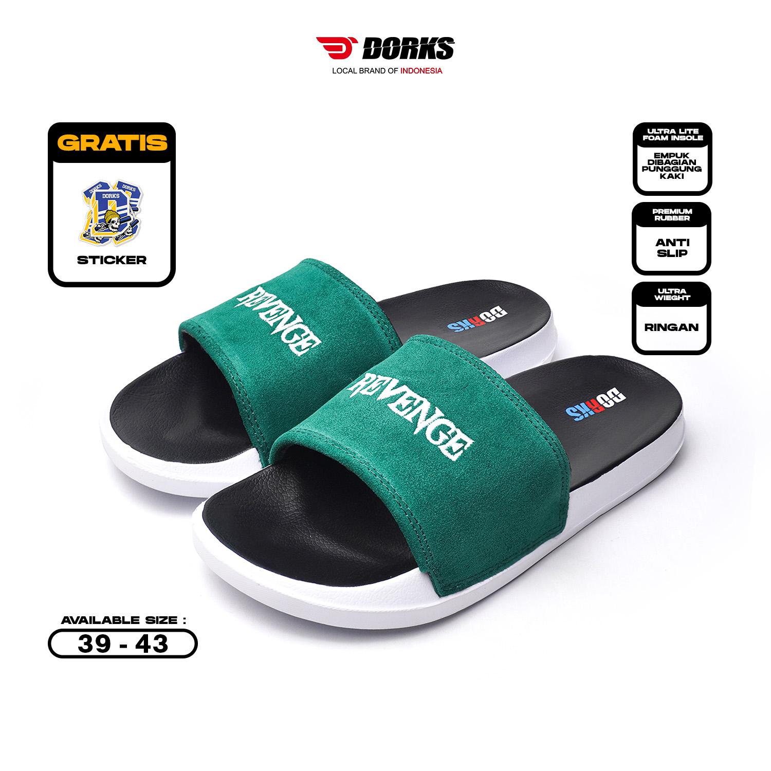 Dorks Sandal Slide Revenge Green Black