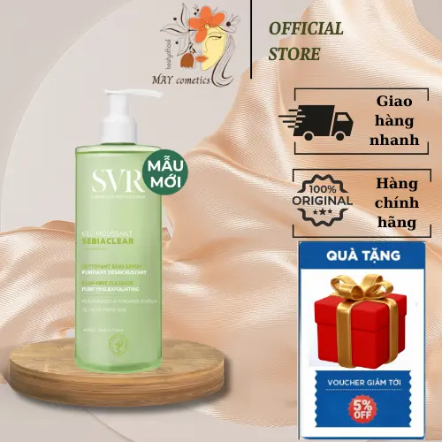 [CHÍNH HÃNG] Sữa Rửa Mặt SVR Sebiaclear cho da dầu mụn dịu nhẹ dưỡng ẩm sâu không căng bóng Gel Moussant 400ml mẫu mới