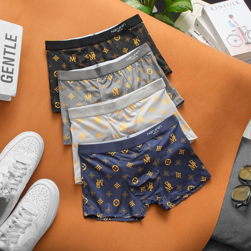 Sét 4 quần sịp nam MB01 boxer cotton cao cấp quần xì nam co dãn đàn hồi thấm hút tốt VUABOXER Menswear Thun Quần Boxer Quần Lót quầnlót