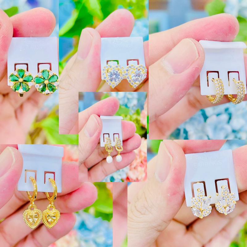 Các mẫu bông tai đồng hội mạ vàng 18k, đeo hàng ngày bền màu