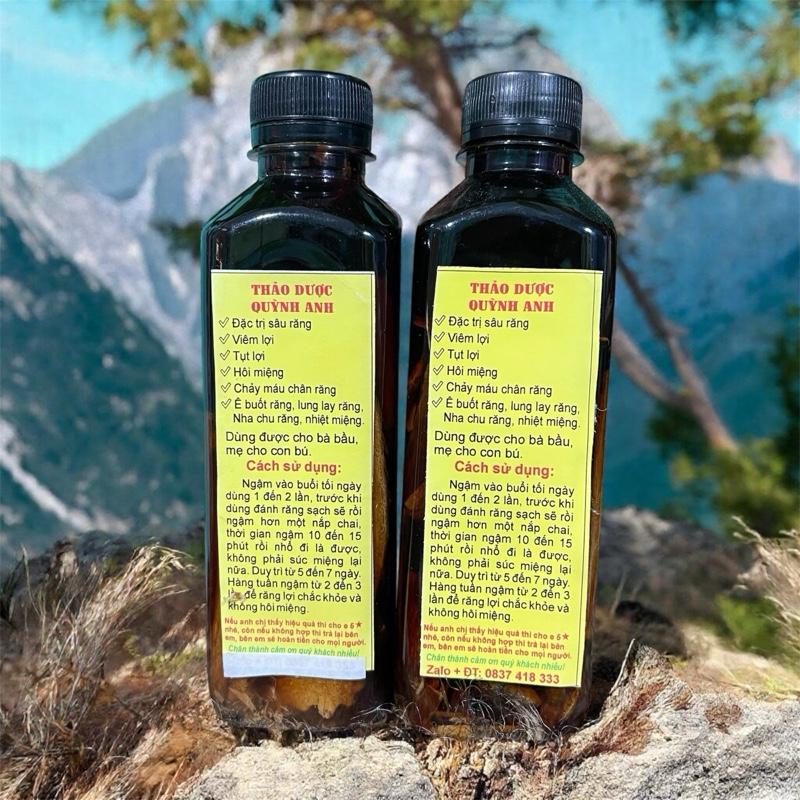 Combo 2 chai nước súc miệng thảo dược thiên nhiên trị hôi miệng - Thuốc Nam Gia truyền cho răng viêm lợi, tụt lợi và hôi miệng lâu năm 0