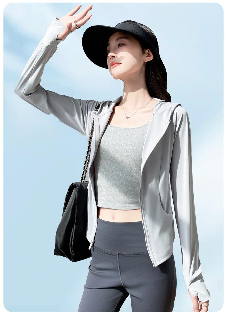 Product Introduction of Outdoor Ice Silk Sun Protection Clothing with Pocket, New UV-Proof Sunshade Light Sun-Protective Clothing, Outdoor Sports Thin Section Hooded Jacket 26