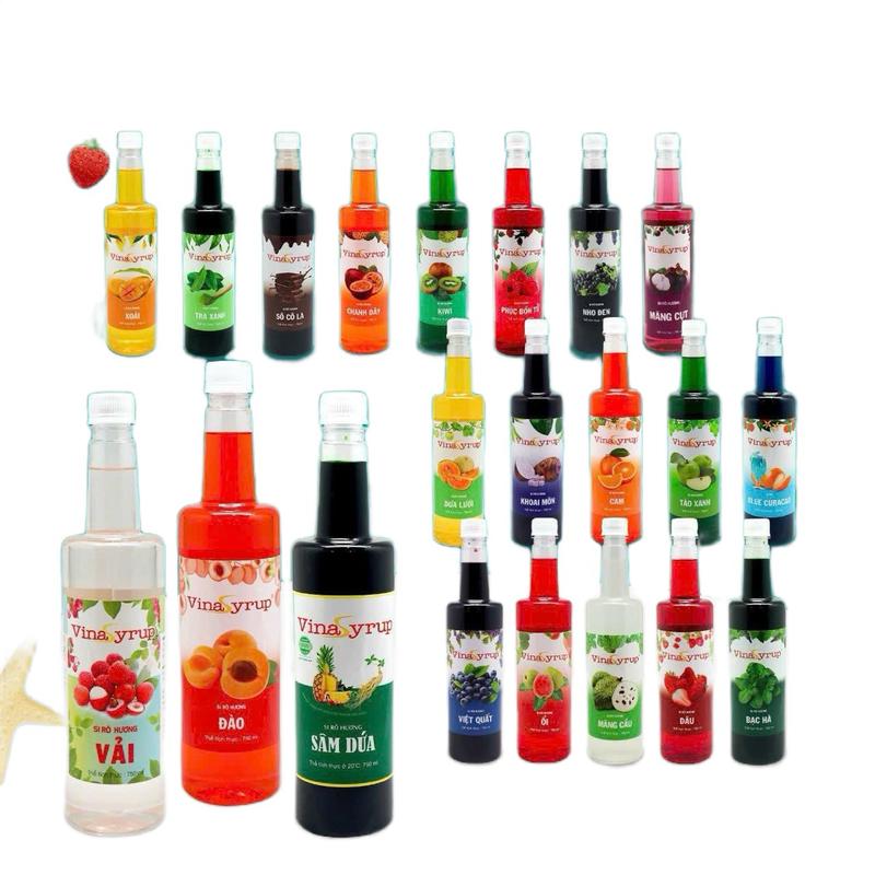  Siro VinaSyrup 750ml - Syrup pha chế làm trà trái cây đủ mùi vị 
