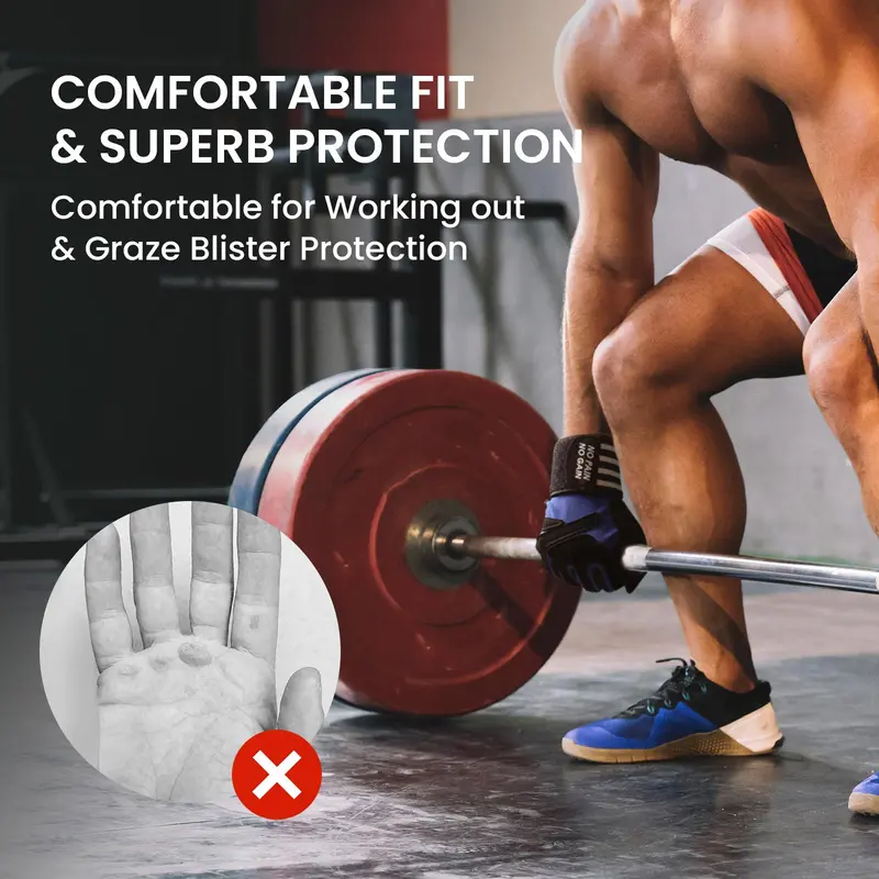 Full Finger Weightlifting Workout Gloves, 1 Pair Non-slip Padded Grip for Weight Lifting & Gym Fitness Exercise Training, Ideal Gift for Men 5