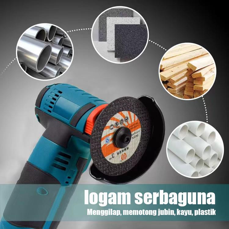 Angle Grinder 12V 500W 19500Rpm Mini Angle Grinder Set Hand-held Cordless Cutting Grinding Polishing Power Tool Woodworking Machine 1