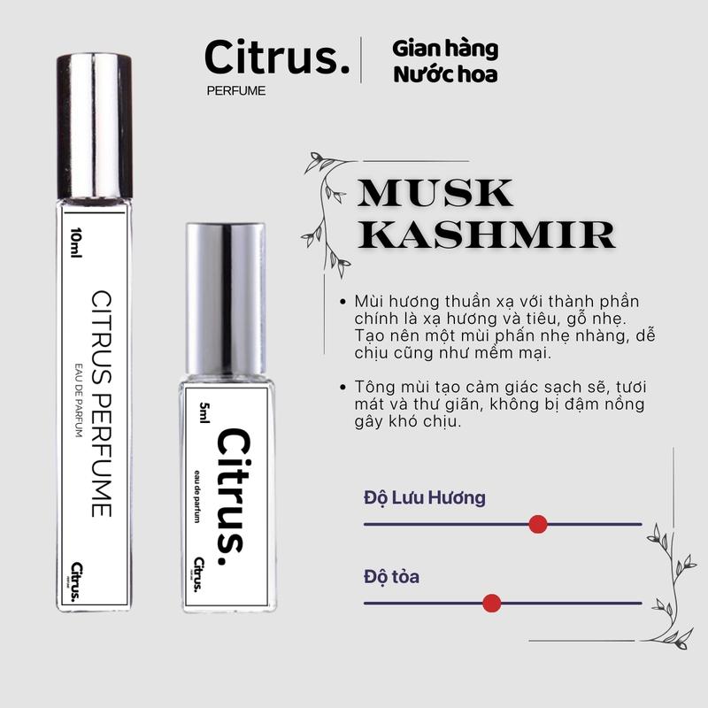 (5/10ml) Nước hoa Unisex MUSK KASHMIR Cosmetic Perfume Women Cosmetic Perfume Xịt Thơm