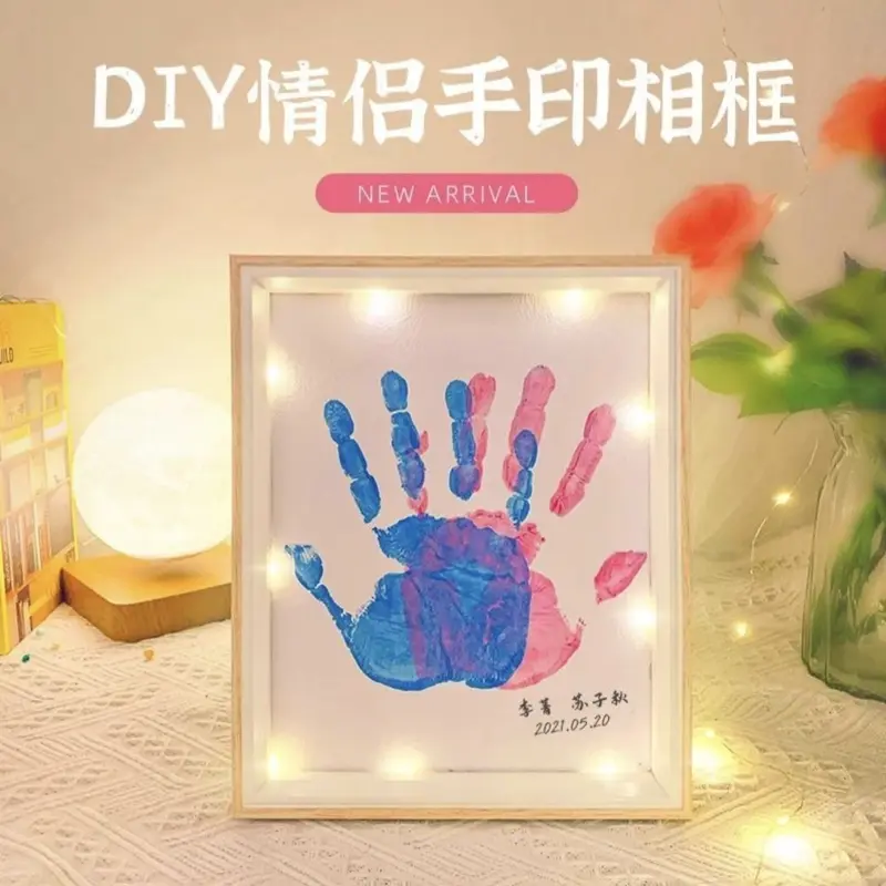 Khung Ảnh In Tay, Thiết Kế Cặp Đôi, Thủ Công Tự Làm Kỷ Niệm, In Lòng Bàn Tay, Quà Tặng Ngày Lễ Tình Nhân 520, Thích Hợp Cho Bạn Gái Và Bạn Trai, Năm 2024 5