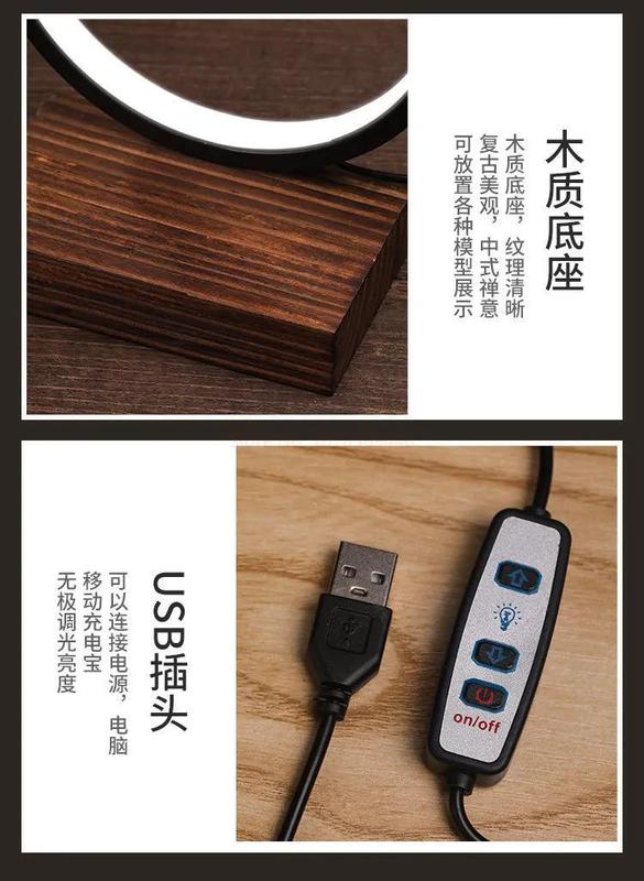 Product Introduction of In Stock Anime Mobile Suit Warm Light Led Ring Lamp Usb Socket Display Bracket Light Ring Christmas Gifts Anime Figures Toys 8