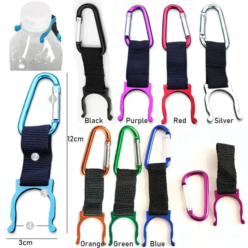 Khóa Chai Nước Bằng Nhôm, Đa Chức Năng, móc khóa chữ D, Móc Treo Ba Lô Mang Theo, Giá Đỡ Ấm Nước Nước, Thích Hợp Cho Thể Thao Và Sinh Tồn Ngoài Trời, Kẹp Chai Nước, Có D-Ring, Cho Thể Thao Ngoài Trời 2