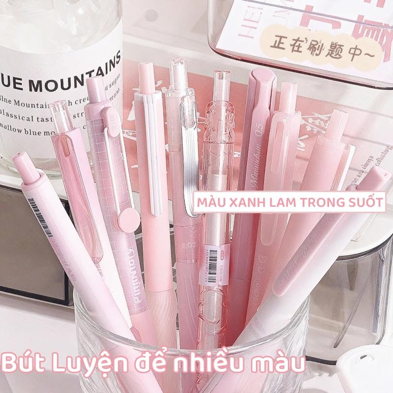 Bút gel M.Y mực đen 0.5mm Tông màu pastel Set 5 Chiếc Đơn Giản Thời Trang Gel Bộ Bút Màu Trơn Dễ Thương Nhanh Khô