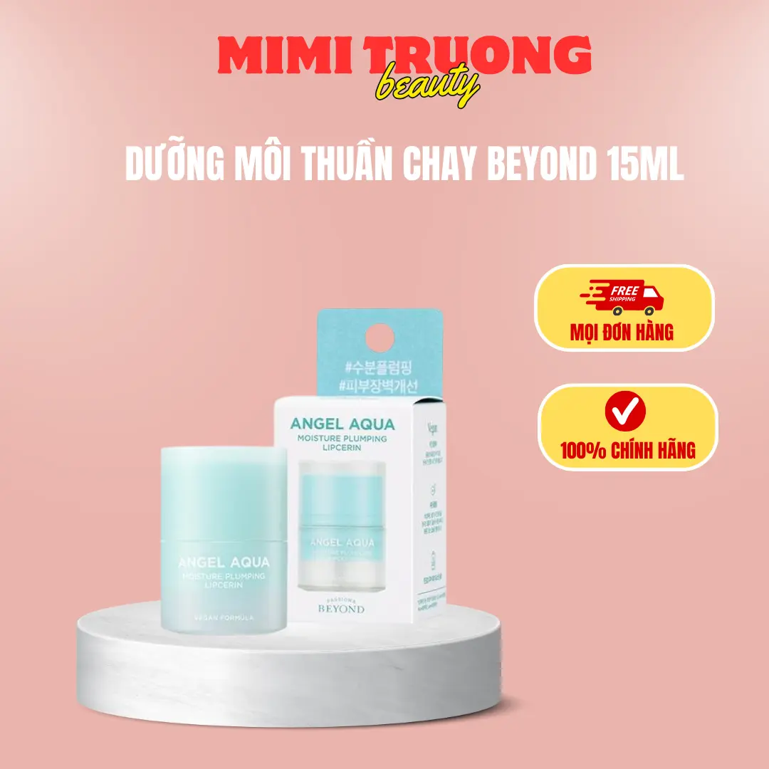 Son dưỡng môi thuần chay Bey,o,nd Angel Aqua Mo,is,ture Plumping Lipcerin 15ml, hàng công ty   Nữ Làm Đẹp Da Women Chăm Sóc Da dưỡngẩm kemdưỡngẩm sondưỡng Cosmetic