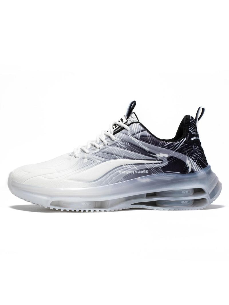 Product Introduction of Men's Fashionable Ombre Pattern Lace Up Air Cushion Running Shoes, Casual Breathable Comfortable Wear-Resistant Sports Shoes, All-Match Outdoor Running Shoes for Daily Wear 5