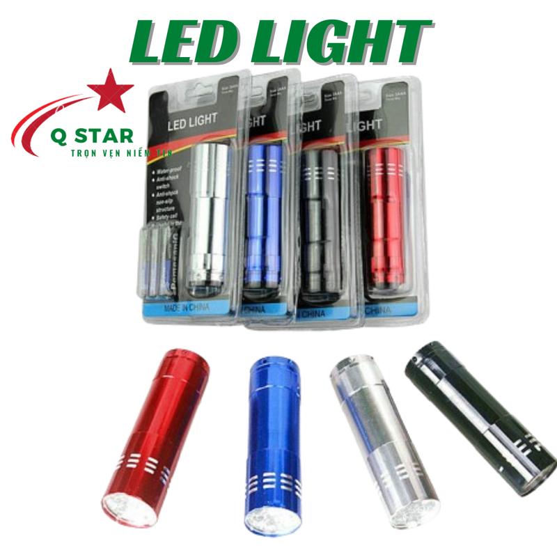 Product Introduction of Led Light Đèn Pin Mini 9 Bóng Led Thiết Kế Kim Loại Sử Dụng Pin AA Có Đi Kèm 3 Pin 10
