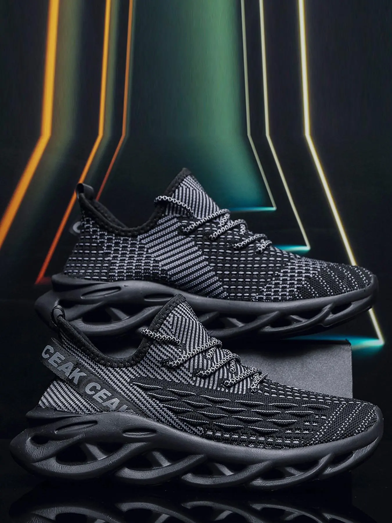 Men's Fashionable Lace up Front Low Top Sneakers, Casual Comfortable Breathable Sports Running Shoes, Trendy Shoes for Daily Wear