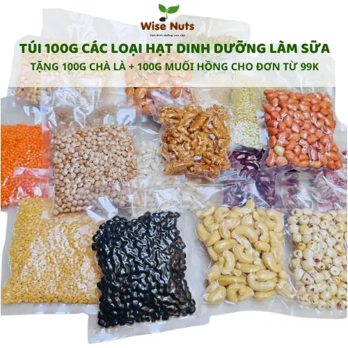 100g Các Loại Hạt Dinh Dưỡng, Hạt Đậu Hữu Cơ Làm Sữa Hạt, Nấu Cháo Ăn Dặm Cho Bé, Làm Ngũ Cốc Dinh Dưỡng 0