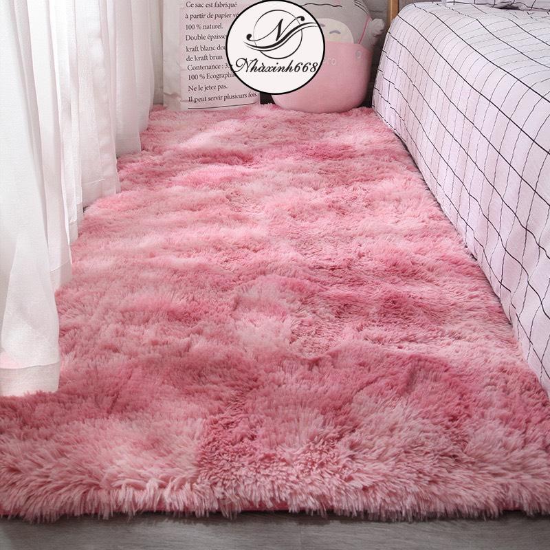 Thảm Lông 1mx1m6 1m6x2m,1m8x2m,2mx2m2 Hình Chữ Nhật Trải Sàn Lót Phòng Ngủ Mặt Sau Có Chống Trơn Trượt