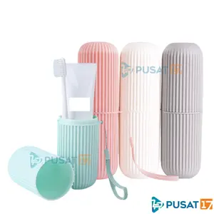PUSAT17 TEMPAT SIKAT GIGI TRAVEL KOTAK SIKAT GIGI PASTA ODOL TOOTHBRUSH CASE PASTEL DISPENSER ODOL TRAVELING