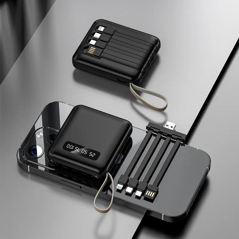 Pin dự phòng, Dung lượng 20000mAh, Hỗ trợ sạc nhanh 2.1a, Bộ sạc di động tích hợp 4 chiếc, Bảo hành 12 tháng 0